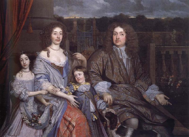 John Michael Wright The Family of Sir Robert Vyner seated before the garden at Swakeleys Norge oil painting art